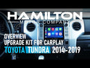 Toyota Tundra 2014–2019 Apple CarPlay Overview & Feature Demo shows how it looks installed in the car in use