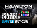 2007-2009 Lexus LS Apple CarPlay Overview on Hamilton Upgrade Kit shows how it looks installed in the car features apps