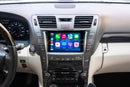 2007-2009 Lexus LS Hamilton Upgrade Kit for Apple CarPlay Installed in Car In Use front view showing the apps on the screen