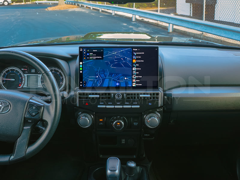 Dashboard of a Toyota 4Runner with the Hamilton Motor Company Premium Conversion Kit installed and Android Auto displayed on the screen.