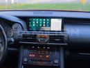 Dashboard of a Lexus IS with Hamilton Motor Company Conversion Kit installed and screen showing Android Auto