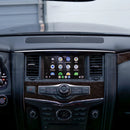 A dashboard of a 2014-2016 Infiniti QX80 with the Hamilton Motor Company Upgrade Kit installed and Android displayed on the screen. 