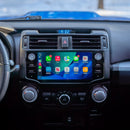 2014-2019 Toyota 4Runner with Hamilton Motor Company conversion kit with Apple CarPlay with blue background.