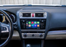 Interior view of 2015-2018 Subaru Outback Hamilton Upgrade kit running CarPlay