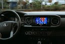 Dashboard of a Toyota Tacoma with Hamilton Motor Company Upgrade Kit installed and the screen showing Android Auto