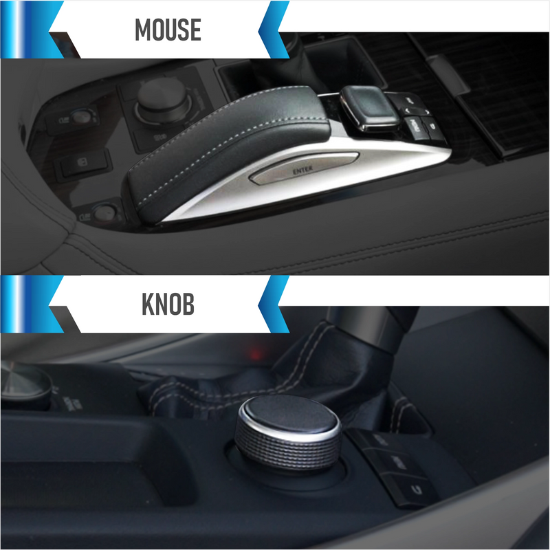 Lexus knob and mouse interface comparison. 