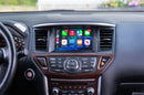CarPlay shown on screen inside Nissan Pathfinder infotainment 
