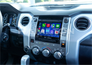 Side view of 2014-2019 Toyota Tundra Hamilton Upgrade Kit in car showing carplay in vehicle in use high quality screen 2014 2015 2016 2017 2018 2019