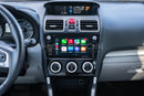 Interior shot of 2016-2018 Subaru Forester running the Hamilton Upgrade kit with CarPlay