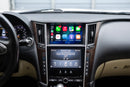 Interior shot of a 2014-2019 Infiniti QX50 running CarPlay on Hamilton Motor Company Upgrade kit. 